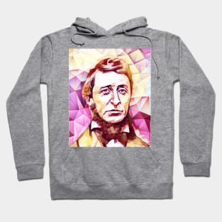 Henry David Thoreau Pink Portrait | Henry David Thoreau Artwork 13 Hoodie